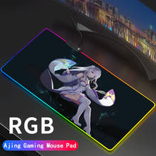 Rem Anime Re:Zero Girly RGB-alfombrilla de ratón LED para ordenador portátil, alfombra de escritorio para CS-GO, grande, Emilia Speed 2024 - compra barato