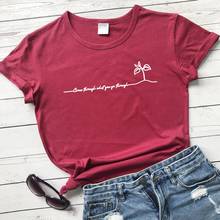 Camiseta gráfica bonita, camiseta feminina fashion jovem hipster grunge tumblr algodão casual 2024 - compre barato
