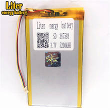 1.0mm -3P plug 3.7 V 387593 5200mah Tablet PC Battery lithium polymer li-ion rechargeable battery lipo battery 2024 - buy cheap