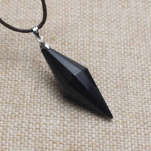 Black Obsidian Natural Stone Pendants Sky Series Huge Spirit Pendulum Pendant Necklace Safe Lucky For Women Men Fashion Jewelry 2024 - buy cheap