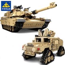 New KAZI Theme Tank Building Blocks 1463pcs Building Blocks M1A2 ABRAMS MBT KY10000 1 Change 2 Toy Tank Models Toys For Children 2024 - buy cheap