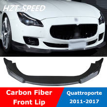 Quattroporte Carbon Fiber Front Shovel Bumper Lip Diffuser Spoiler For Maserati Quattroporte Car Body Kit 2011-2017 2024 - buy cheap