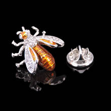 Broche de alta calidad para hombre, Pin de solapa, insignia, broche de abeja pequeña, accesorios de joyería para vestido de boda, pin de regalo 2024 - compra barato