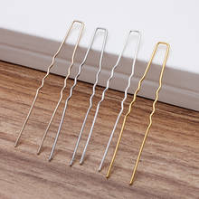 200pcs/lot 64mm Hairpin Blank Metal Hair Fork Handmade DIY Hairwear Hair Accessories For Women 2024 - buy cheap