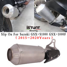 Ulashkim-silenciador para escapamento de motocicleta, modelo exaustor modificado, escapamento de meio comprimento, para suzuki strass 1000, gsxs1000, gsx-1000f, gsx1000f 2013-2018 2024 - compre barato