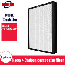 Filtro de aire de 2 capas, filtro HEPA y filtro compuesto de carbón activado para purificador de aire Toshiba modelo CAF-H20 (W) 2024 - compra barato