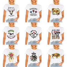 Love All Animal уличная одежда в винтажном стиле ropa mujer, модные футболки с круглым воротником для вегетарианства крупного рогатого скота высшего размера плюс, эстетическая футболка 2024 - купить недорого
