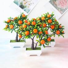 40%HOTPlastic Artificial Orange Tree Bonsai Faux Plant Fake Potted Flower Home Office Garden Decor 2024 - buy cheap