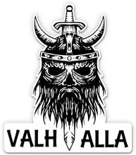 Valhalla-adesivo de vinil para cabeça de viking, adesivo de 3 "para carro, laptop, ipad, celular, capacete, à prova d'água 2024 - compre barato