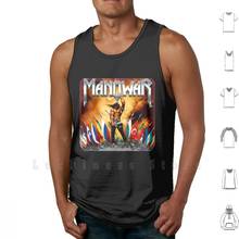 Color Of Rainbow Tank Tops Vest 100% Cotton Manowar Music Band Rock Metal Tour Heavy Metal Power Metal Fantasy 2024 - buy cheap