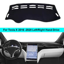 Cubierta interior para salpicadero de coche, 2 capas, para Tesla X 2016, 2017, 2018, 2019, 2020, LHD, RHD, alfombra, parasol, tablero, antisol 2024 - compra barato