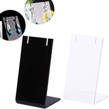 1PCS Mini Rack Showcase Black Transparent Jewelry Earring Ear Studs Organizer Stand Holder Show Display 2024 - buy cheap