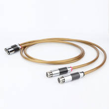 Yter cabo de áudio hexlink dourado 5-c hifi, fibra de carbono, conector plugue xlr banhado a prata, cabo hifi xlr 2024 - compre barato