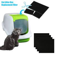 Caja de arena portátil para gatos y mascotas, almohadilla con filtro de carbón activado, desodorante, 4/6 unidades 2024 - compra barato