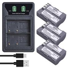 3Pcs EN-EL3e EN EL3e ENEL3e Battery + EN EL3 Battery Charger with Type-c Port for Nikon D30 D50 D70 D70S D90 D80 D100 D200 D300 2024 - buy cheap