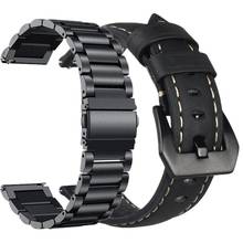 26 22 20MM Watchband Strap for Garmin Fenix 5 5X 3 3HR 6X 6 6S Pro S60 MK1 Watch Stainless Steel Leather Wrist Band Strap 2024 - buy cheap