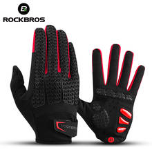 ROCKBROS Autumn Winter Cycling Gloves Touch Screen Windproof Gloves MTB Bicycle GEL Pad Shockproof Full Finger Mittens Gloves 2024 - buy cheap