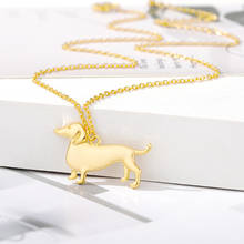 Dachshund Shaped Necklace for Women Sausage Dog Pendant Chains Cute Gold Stainless Steel Necklace Pet Dog Chain Christmas Gift 2024 - buy cheap