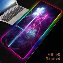 Mairuige Abstract Colorful RGB Gaming Mouse Pad Large Mousepad LED Lighting USB Keyboard Colorful Desk Pad for PC Laptop Desktop 2024 - buy cheap