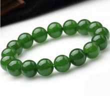 8 мм натуральный зеленый нефрит круглые бусины из драгоценных камней стрейчевый браслет 7,5'' 2024 - купить недорого