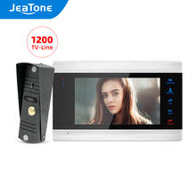 JeaTone 7 дюймов видео дверной звонок монитор Интерком с 1200TVL наружная камера IP65 домофон система Поддержка Камера видеонаблюдения камера 2024 - купить недорого