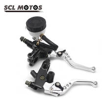 SCL MOTOS New Motorcycle 7/8" 22mm Silver Brake Clutch Levers Master Cylinder Reservoir Handle Lever For Honda Kawasaki Yamaha 2024 - buy cheap