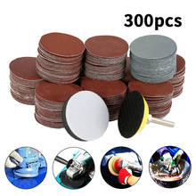 300pcs 80/180/240/320/800/3000 Grits Sanding Disc Set 2inch 50mm+ Loop Sanding Pad  with 3mm Shank For Polishing Cleaning Tools 2024 - buy cheap