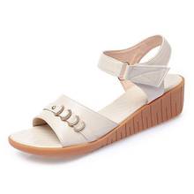 Hot 2022 New Rhinestone Wedge Summer Women Sandals Fashion Casual Sandals Light Non-slip Wear Comfort Mom Sandals Large Size 43 2024 - buy cheap