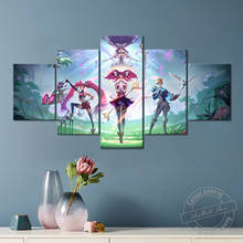 Imagem da parede guardian de estrela lol, decoração para casa, vídeo game, cartaz, janna, lulu, luxanna, crownguard, jinx, ezreal, presente 2024 - compre barato