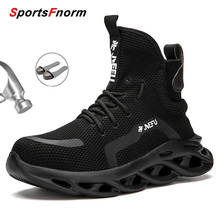 Men And Women Steel Toe Cap Safety Boots Mens Outdoor Non-slip Anti-static Work Boots Lightweight sports Man Breathable Shoes 2024 - buy cheap