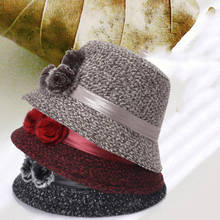 Hot Wool Boater Flat Top Hat For Women's Felt Fedora Hat Laday Prok Pie Chapeu de Feltro Bowler Top Hat 2024 - buy cheap