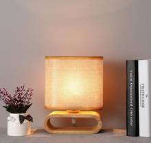 Nordic Solid Wood Table Lamp Japanese Bedroom Bedside Lamp Modern Simple Solid Wood Lamp 2024 - buy cheap