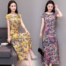 Boollili Robe Ete 2020 Women Dress Plus Size Dresses For Women 4xl 5xl 6xl Long Floral Dress Cotton And Linen Jurken 2024 - buy cheap