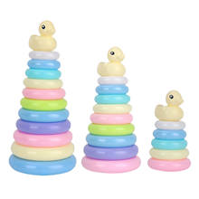 Montessori Baby Stacking Rings Tower Toys Fun Activity Stack Up Stacker 2024 - buy cheap