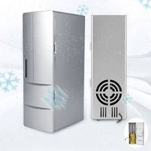 Mini geladeira portátil com usb, latas com refrigerador, refrigerador de cerveja para usar no escritório e em viagem 2024 - compre barato