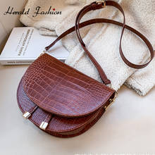 Luxury Crocodile Pattern Crossbody Bags for Women Half Round Messenger Bag PU Leather Handbags Shoulder Bag sac main femme 2024 - buy cheap