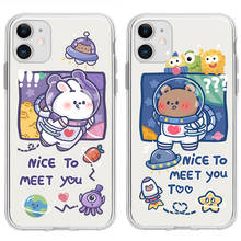 Musubo Cartoons Couples Phone Case For iPhone 12 Pro Max 12 XR XS 11 Pro Max 8 Plus 7 Shockproof Soft Cover Lovers Fundas Comics 2024 - купить недорого