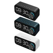 Reloj despertador LED multifunción, reproductor de música inalámbrico por Bluetooth, reloj de mesa Digital con modo de alarma Dual, altavoz 2024 - compra barato