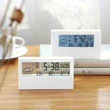 Transparent Screen Weather Station Alarm Clock Indoor Hygrometer Thermometer Weather Forecast Sensor Clock 2024 - buy cheap