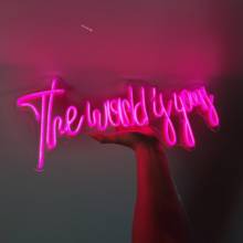 The World Is Yours Plaques Custom Letter LED Neon Sign Light Wall Decor For Club Bar Room Party Background Light Creative Gift 2024 - buy cheap