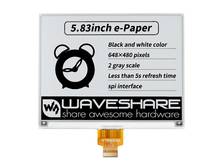 Wavesare-tela bruto de papel eletrônico de 5.83 polegadas, 648x480 pixels, preto/branco, interface spi, sem pcb 2024 - compre barato