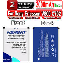 Hsabat 3000mah BST-33/bst 33 bateria de alta capacidade para sony ericsson v800/c702/c901/c903/f305/g502/g700/g705/g900/j105/k530i 2024 - compre barato