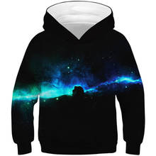 2020 inverno crianças espaço galáxia hoodies colorido universo buraco negro impresso meninos meninas camisolas crianças com capuz pulôveres topos 2024 - compre barato
