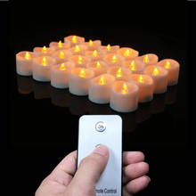 Pack of 12 Battery Votive Candles With Remote,Remote Led Candles,Small Tea Lights,Party Candles,Electronic Candles Remote 2024 - buy cheap