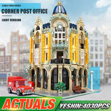 Mould King-16010 MOC Street View, serie creativa, oficina de correos, esquina, bloques de construcción, juguetes para niños, Compatible 10182, regalo 2024 - compra barato