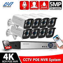 NINIVISION-Sistema de videovigilancia de seguridad para el hogar, Kit de 8 canales, NVR, POE, HD, 5MP, impermeable, para exteriores 2024 - compra barato