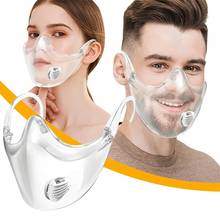 Protective Mask Face Cover Durable Cycling Transparent Mouth Shield Plastic Reusable Anti-Fog/Oil Face Mask Kitchen Tools 2024 - buy cheap