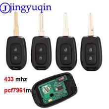 Jingyuqin chave remota para renault, 433mhz, para sandero, dacia, logan frigy, donker duster com chip pcf7961m, patch blade 2024 - compre barato