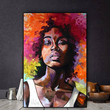 Abstract African Girl Canvas Painting Sexy Women Posters and Prints Wall Graffiti Art Picture for Living Room Home Decor Cuadros 2024 - buy cheap
