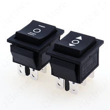 1PCS KCD4 Black Rocker Switch Power Switch ON-OFF-ON 3 Position 6 Pins The arrow is reset 16A 250VAC/ 20A 125VAC 2024 - buy cheap